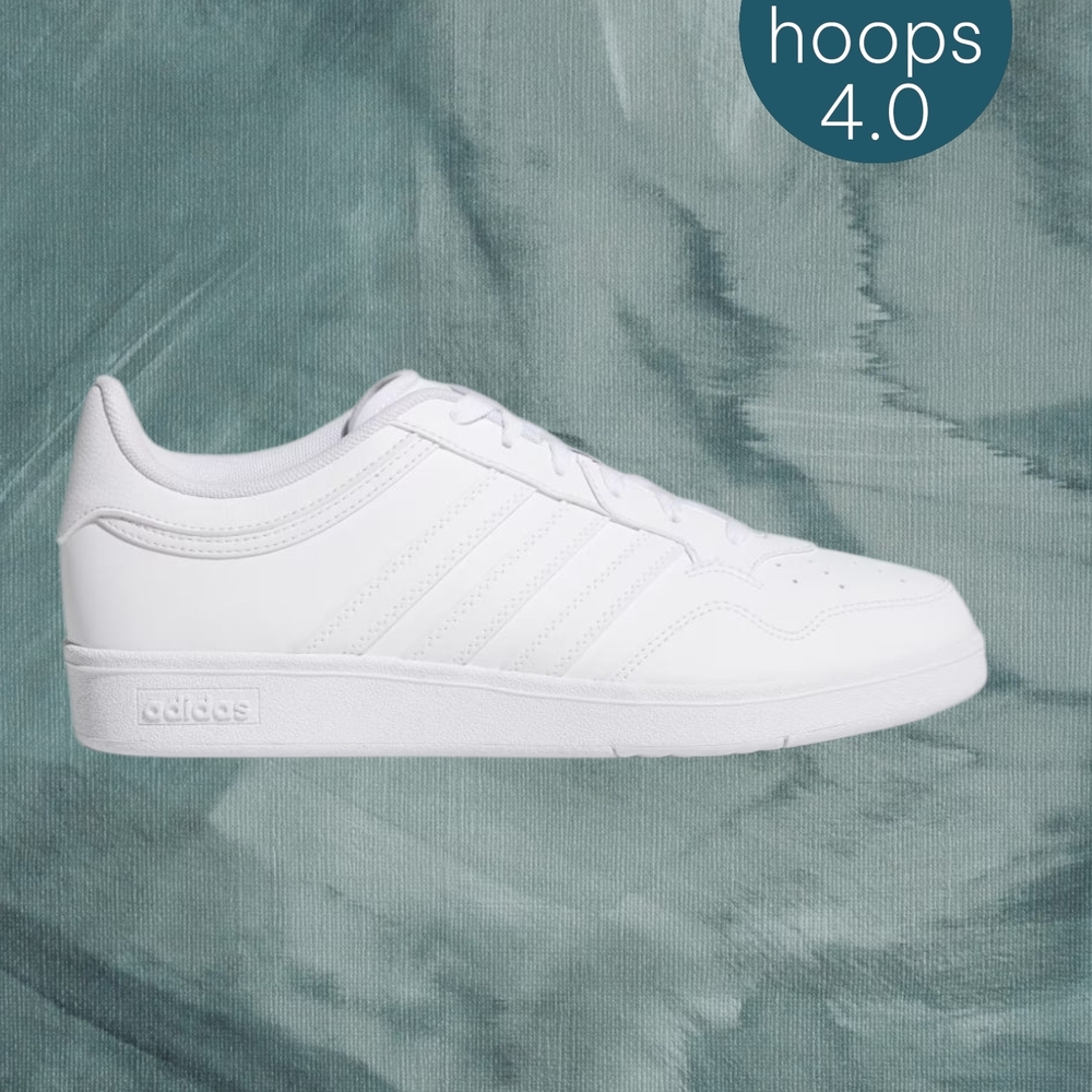 Adidas White Hoops 4.0 Shoes Size 4 Youth NWT/NIB